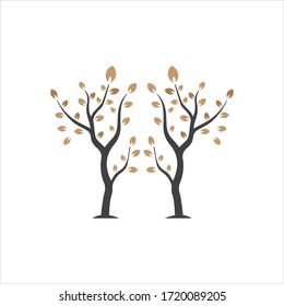 Vektorzweig , handgezeichnete Illustration von Baumzweig-Designvorlage