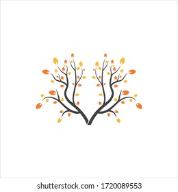Vector branch , Hand drawn illustration of tree branch design template