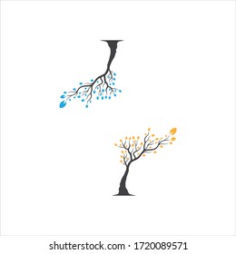 Vector branch , Hand drawn illustration of tree branch design template