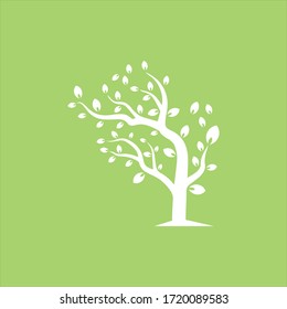 Rama vectorial , Ilustración dibujada a mano de la plantilla de diseño de rama de árbol