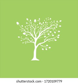Rama vectorial , Ilustración dibujada a mano de la plantilla de diseño de rama de árbol