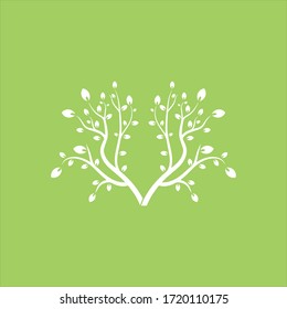 Rama vectorial , Ilustración dibujada a mano de la plantilla de diseño de rama de árbol