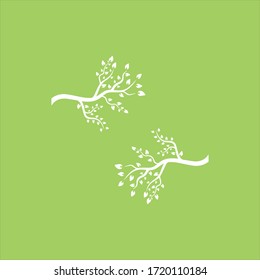 Vector branch , Hand drawn illustration of tree branch design template