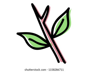 Vector of branch icon. Doodle. Simple illustration. Vector illustration. EPS 10.
