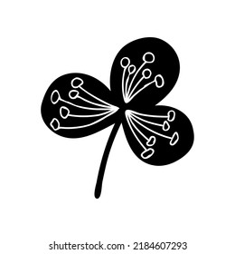 Vector branch icon. Tree branch. Tree branch silhouette icon, clip art, doodle style. Hand Drawing. Floral Decorative Branch of a Plant with Leaves.