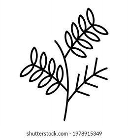 Vector Branch Outline Icon Design
