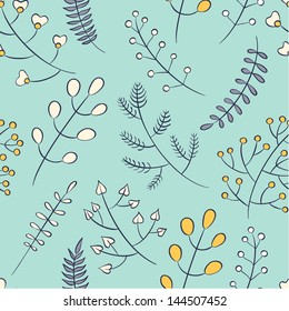 Vector branch seamless background template