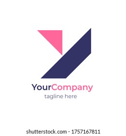 Vector brand corporate logo initial letter Y 