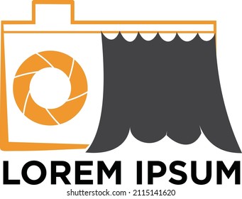 a vector brand logo or photo studio company logo