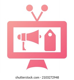 Vector Brand Promotion Glyph Gradient Icon Design
