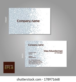 Vector branded business cards template for printing