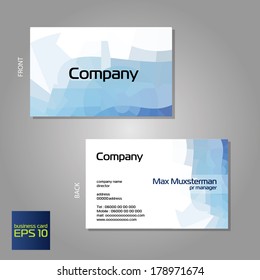 Vector branded business cards template for printing