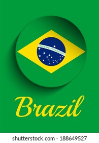 Vector - Brazil 2014 Letters with Brazilian Flag