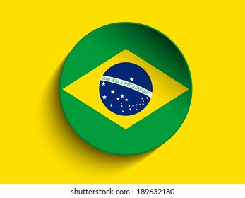 Vector - Brazil 2014 Letters with Brazilian Flag