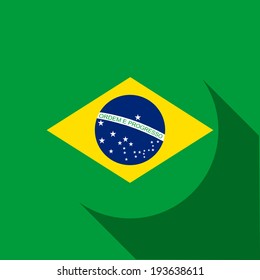 Vector - Brazil 2014 Letters with Brazilian Flag