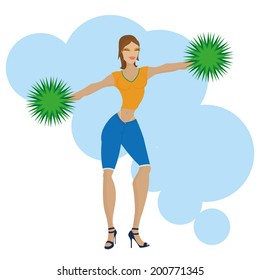 Vector Brazil Cartoon Illustration Editable With Background