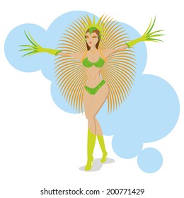 Vector Brazil Cartoon Illustration Editable With Background