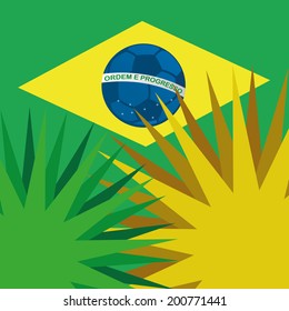 Vector Brazil Cartoon Illustration Editable With Background