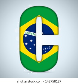 Vector - Brazil Flag Brazilian Alphabet Letters Words