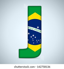 Vector - Brazil Flag Brazilian Alphabet Letters Words