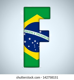 Vector - Brazil Flag Brazilian Alphabet Letters Words