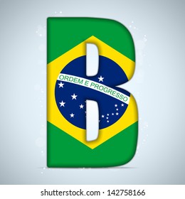 Vector - Brazil Flag Brazilian Alphabet Letters Words