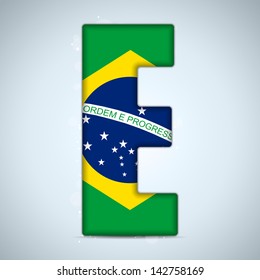 Vector - Brazil Flag Brazilian Alphabet Letters Words