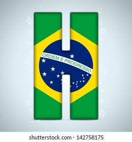 Vector - Brazil Flag Brazilian Alphabet Letters Words