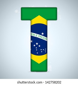 Vector - Brazil Flag Brazilian Alphabet Letters Words