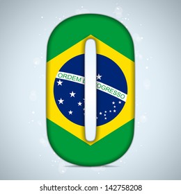 Vector - Brazil Flag Brazilian Alphabet Letters Words