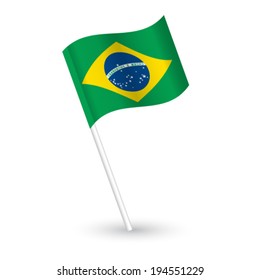 Vector brazil flag illustration.