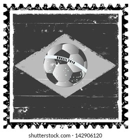 Vector Brazil flag like stamp in grunge style