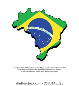 Vector Brazil flag or map banner Brazil flag with white background Vector illustration design Brazil independence day banner design 