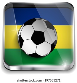 Vector - Brazil Flag with Soccer Ball Background