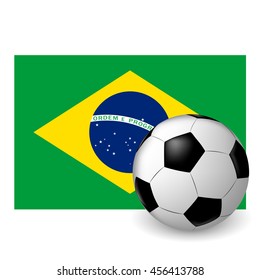 Vector Brazil Flag Soccer Ball Stock Vector (Royalty Free) 456413788 ...