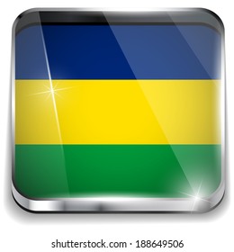 Vector - Brazil Flag Square Yellow Green Blue Background