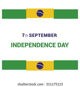 Vector Brazil Independence Day 7 September Celebration Card. Illustration