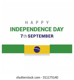 Vector Brazil Independence Day 7 September Celebration Card. Illustration