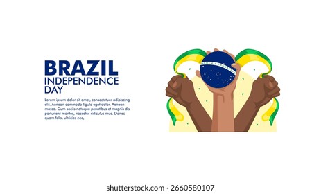 vektor brasilien unabhängigkeit tag poster vorlage