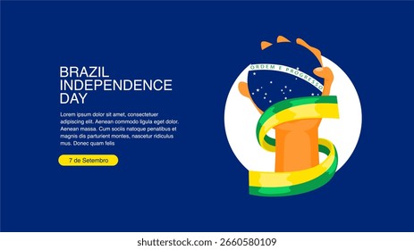 vector brazil independence day poster template