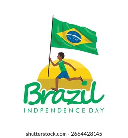 vektor brasilien unabhängigkeit tag poster vorlage