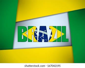 Vector - Brazil Letters with Brazilian Flag - Shutterstock ID 167042195