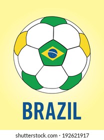 Vector Brazil Soccer Ball Graphic