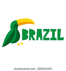 Vector Brazil Stylish Illustration Isolated On Background