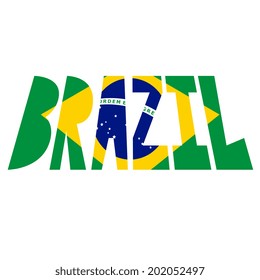 Vector Brazil Stylish Illustration Isolated On Background