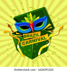 vector of brazilian carnival poster design