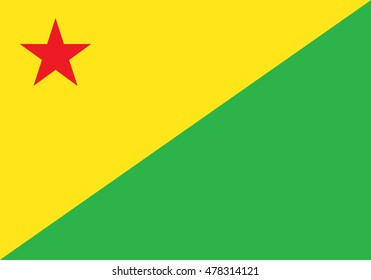 Vector Brazilian state Acre flag