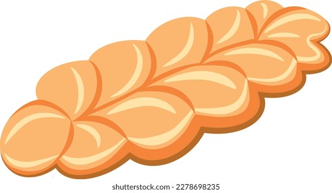 Vector bread element for design in flat style.