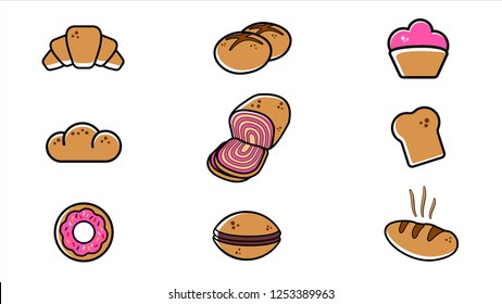 Vector Bread Icon Design Template