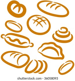 Vector bread icons